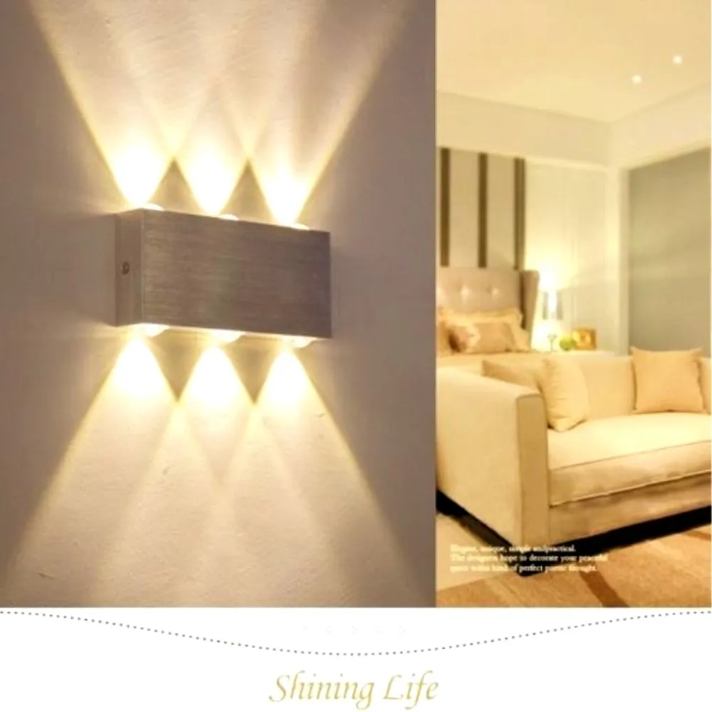 

Lampada Indoor led wall lamp Up Down 6W aluminum wall sconce Surface mounted AC90V to 260V Modern wall light Lampara de pared