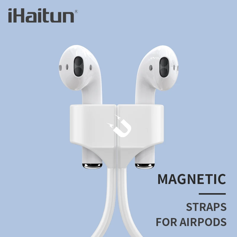 

iHaitun Magnetic Strap For Airpods Anti Lost Straps Earphone String Rope For Bluetooth TWS Wireless Silicone Cable Holder Case