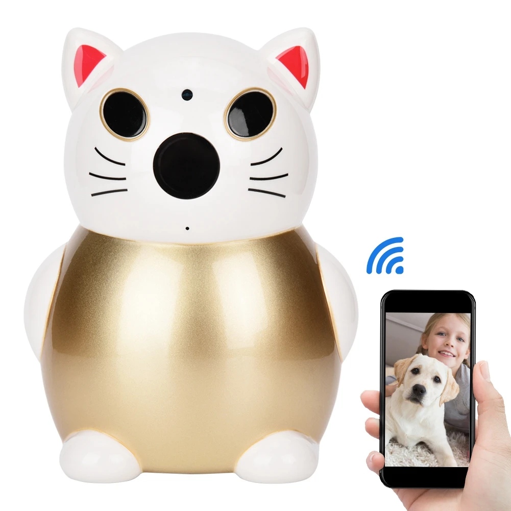 

1080P HD Chinese Lucky Cat Wifi CCTV IP Security Camera IR Monitor Cam 2.8MM Million HD Lens 2 Million Pixels Indoor IP Camera