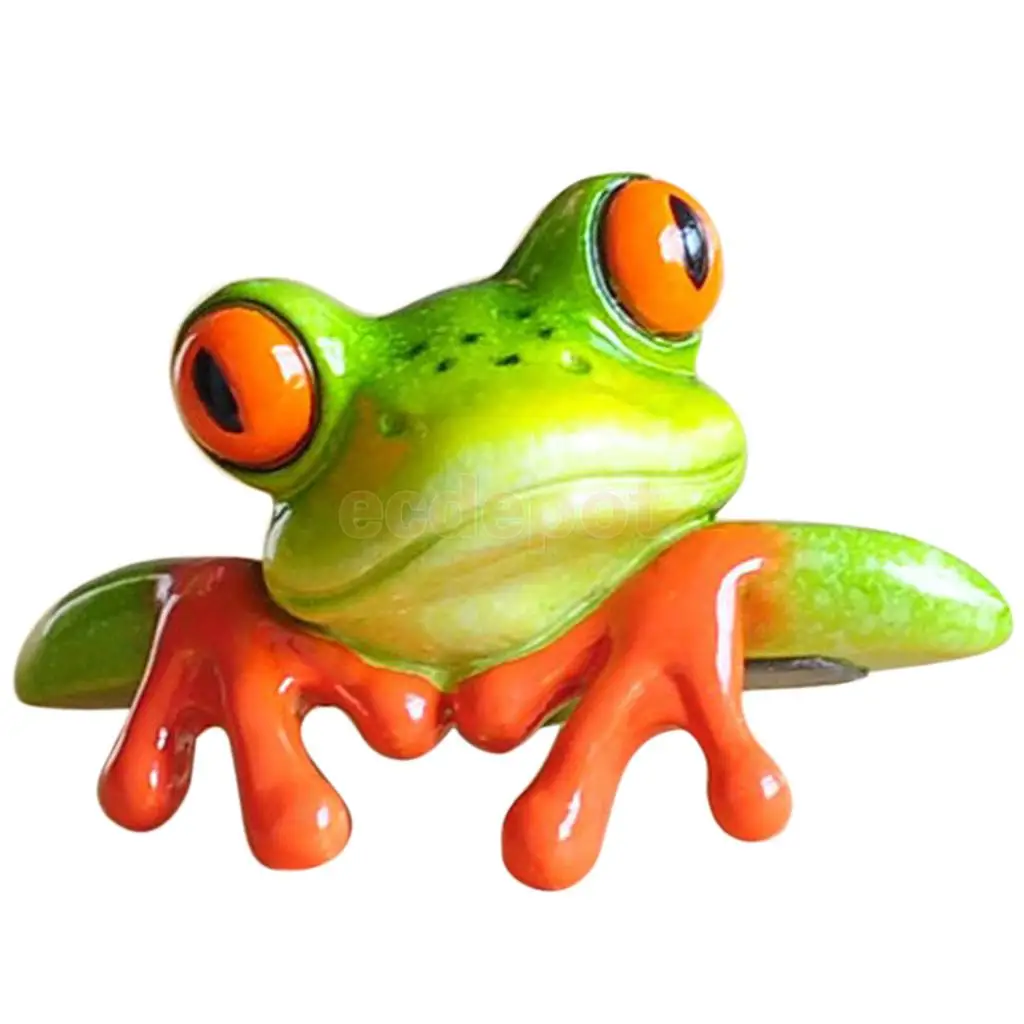 3D Frog Funny Car Office Desk Computer Decor Ornaments Miniatures Decorations, Landcrape Bonsai Garden Decor, Xmas Gift