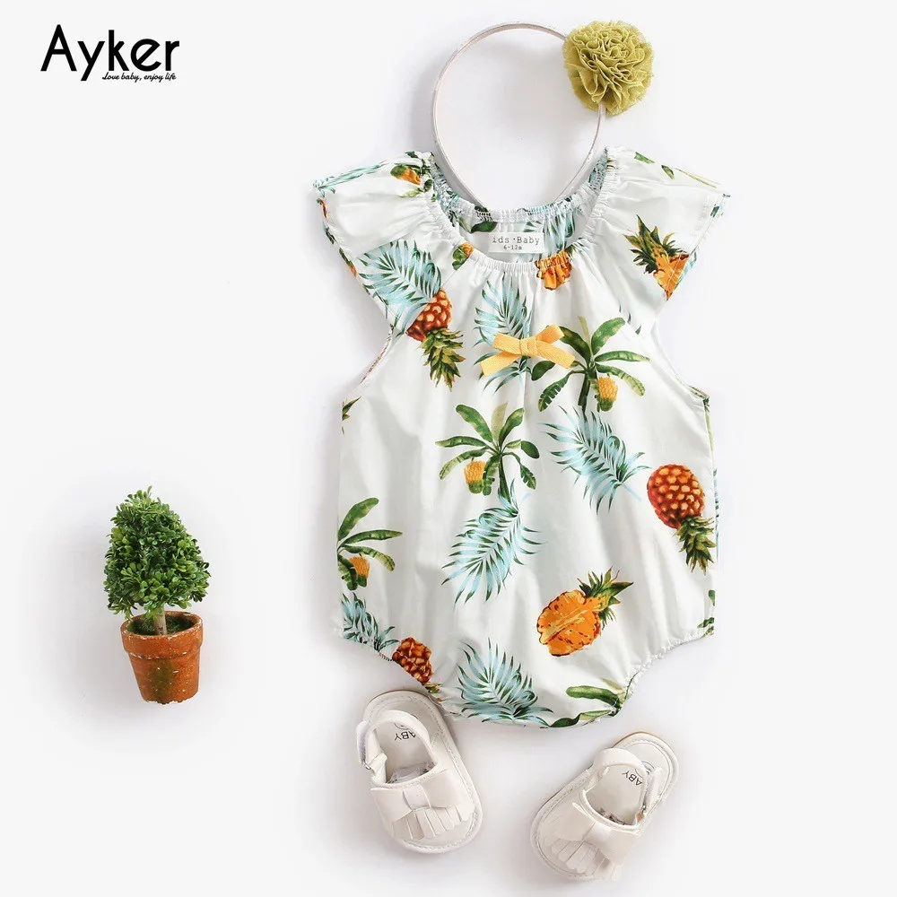 

Newborn Baby Bodysuit Girl Clothes 2019 Summer Summer Sleeveless Newborn Clothing One Piece Jumpsuit Cotton Baby Clothes Outfits