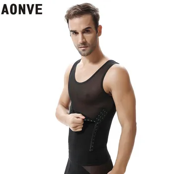 Aonve Male Shaper Waist Faja Shapewear Men Posture Posture Corrector Shaper Top Vet Hombre Body Modeling Shapers M-XL