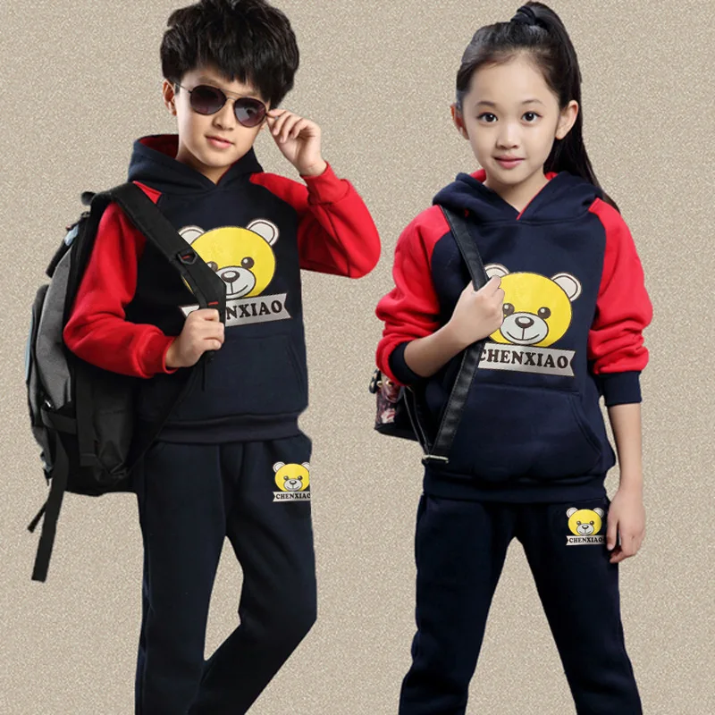 

Coat+pant Kids clothing Sport Sets for Boys Girls Spring Autumn Costume Suit Long-sleeved Children Girls Clothes Red 3-10 Ages