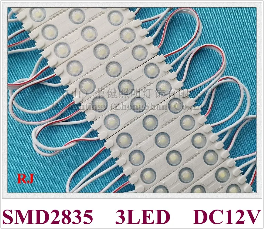 

with lens aluminum PCB LED light module injection LED module DC12V 60mm*13mm*6mm SMD 2835 3 LED 1.5W CE ROHS