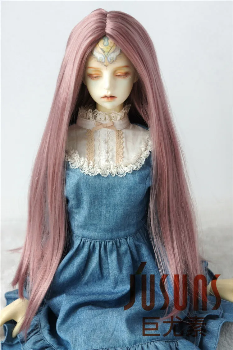 JD016 SD 1/3 BJD кукольные парики пробор линия длинный кудрявый парик Размер 8-9 дюймов 9-10 дюймов синтетический мохер кукольные парики