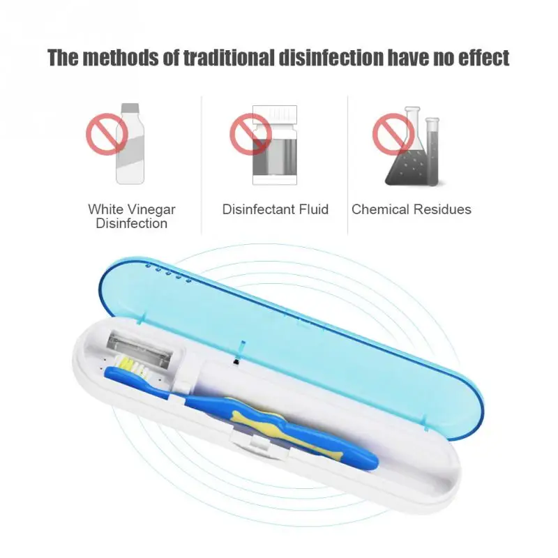 

UV LED Light Travel Automatic Toothbrush Sterilizer Box Tooth Brush Disinfection Box UV Sterilization Case Sanitizer Cleaner