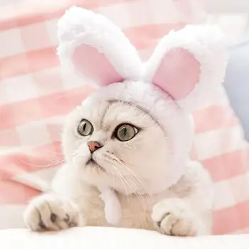 

LanLan Cute Pet Rabbit Ear Shape Headgear Hat Costume Cosplay for Dog Teddy Bichon Cat