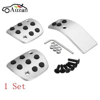

LHD MT Manual Sport Aluminum Foot Pedal Pads Covers Set for Peugeot 206 206CC 207