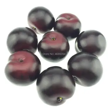 

Gresorth 8pcs Artificial Realistic Brin Plum Fake Fruit Home Party Decoration Food Toy Photography Props Model