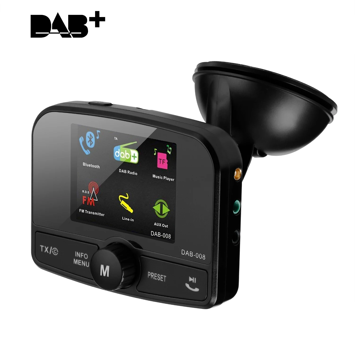 Excelvan Car Digital Radio DAB/DAB+ Adapter With Bluetooth FM