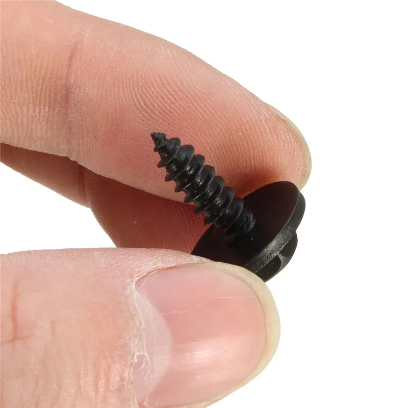 100 PCs 8mm Self Tapping Tapper Screw And Washer For BMWmodels 4.8 x 19 mm Black Self Tapping Tapper Screws