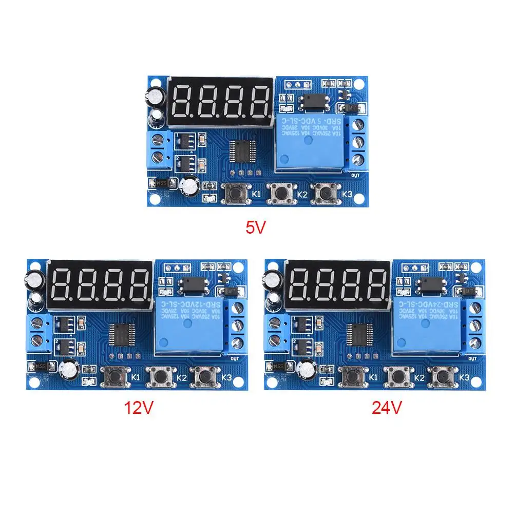 

5V 12V 24V LED Display Adjustable Timer Relay Automation Control Switch Time Relay Module NEW