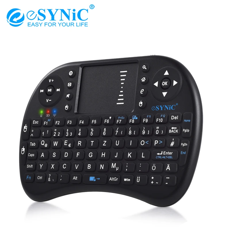 ESYNiC 2 4G Беспроводная портативная клавиатура для ПК Android tv Box медиа мини мышь