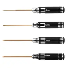 4 шт. мини прецизионная Шестигранная отвертка Набор инструментов Allen драйвер для радиоуправляемого вертолета Дрон модель самолета Инструменты для ремонта