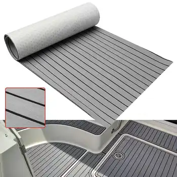 

240cmx90cmx6mm Self Adhesive EVA Foam Faux Teak Sheet Boat Yacht Synthetic Teak Decking Floor Mat With Back Glue