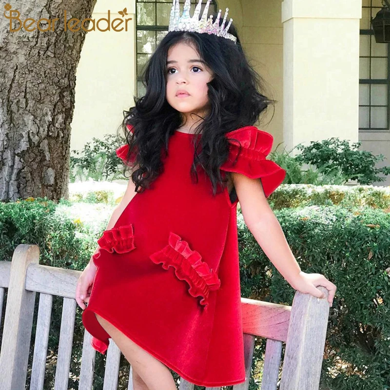 Bear Leader Girls Dress Lovely Lace Slip Princess Sweete Gradient Layered For 1-4T Children Clothing | Детская одежда и обувь