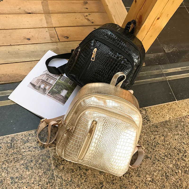 

2019 New Korean Version Of The Trend Of Women's Backpack Fashion Wild Casual Stone Pattern Mini Backpack PU Leather School Bags
