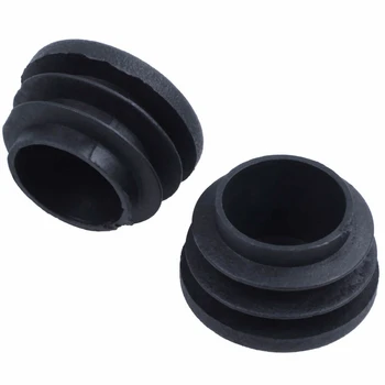

2 Pieces 25mm Dia Plastic Round Blanking End Cap Black