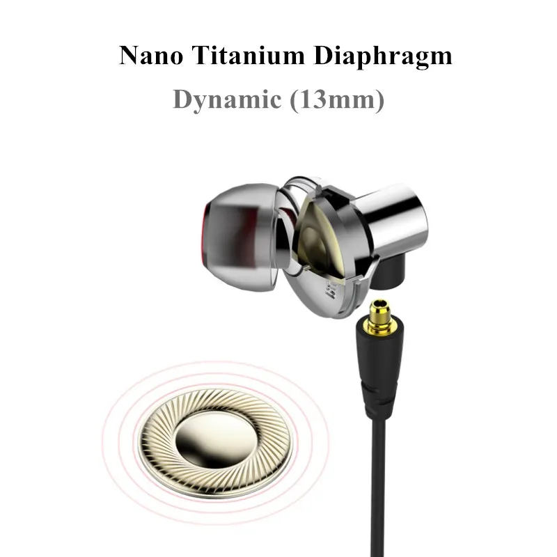 Динамические Hi Fi стереонаушники DUNU TITAN 3 T3 наушники вкладыши с нано титановой