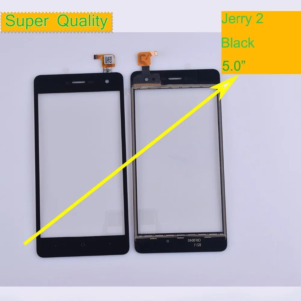 10 шт./лот для Wiko Jerry 2 Jerry2 сенсорная панель сенсорного экрана дигитайзер передняя