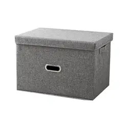 Модная и простая Стильная коробка для хранения, складная льняная тканевая корзина для хранения одежды, игрушечная коробка, органайзер с