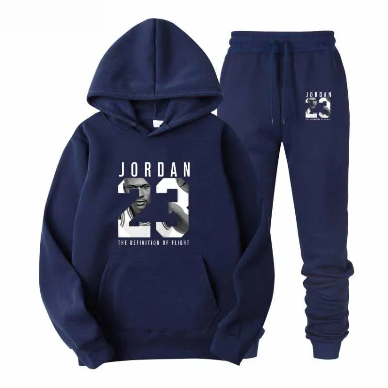 

Tracksuit Men Set 2019 Autumn Casual Sportswear JORDAN 23 Suits Men's Two Piece Sets Pullover Hoodies+Pants Sweatsuit Slim Male