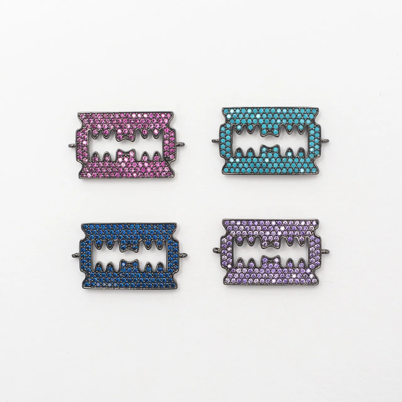 

15*26mm high quality Zirconia Copper Jewelry Bracelet Connector diy Bracelets Necklace Making jewelry accessories wholesale fift