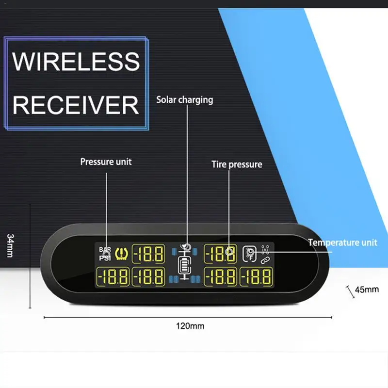 TPMS система контроля давления в шинах Супер lcd общий автобус с 6 колесами и 6 экстернными датчиками