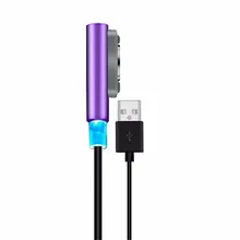 1 шт. Высокое качество Магнитный зарядный кабель для передачи данных со светодиодный светильник, совместимый для sony Xperia Z3 L55t Z2 Z1 Compact XL39h# S