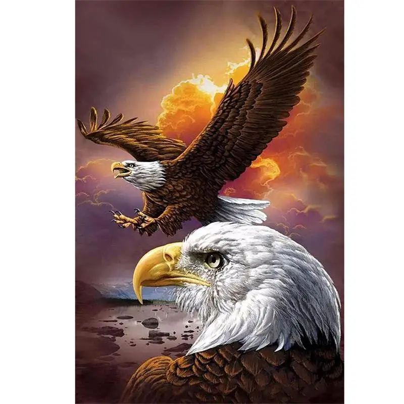

New DIY Diamond Painting Eagle Patterns Full Of Diamonds Modern Home Decoration Painting Living Room Mural Paintings