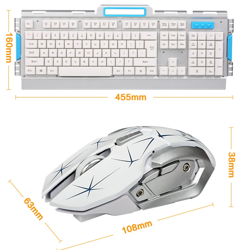 2.4g беспроводное устройство мультимедиа Эргономичный Usb игровая клавиатура Мышь