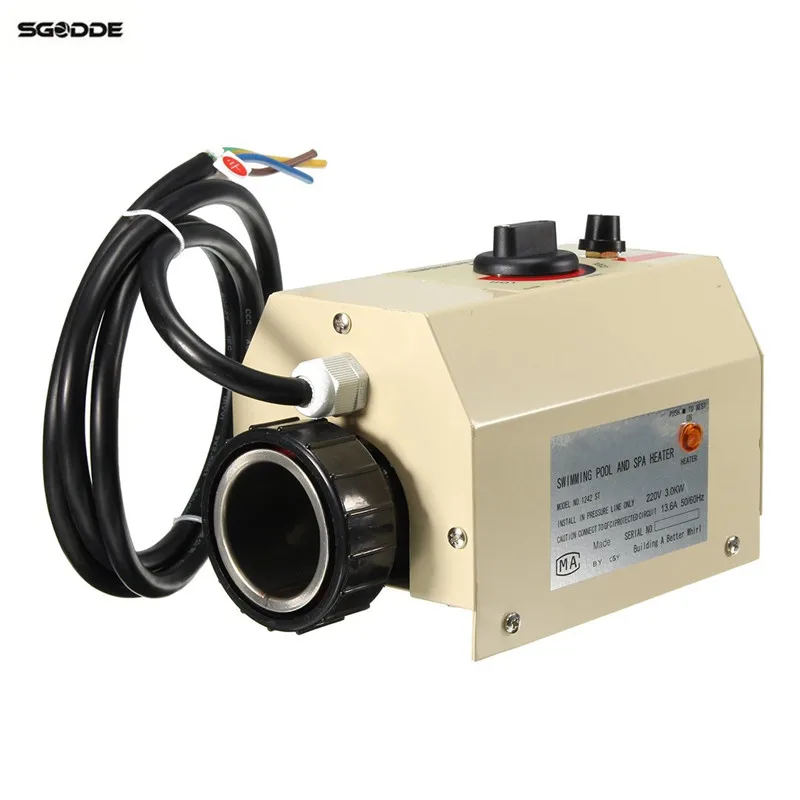 

Water Sports 3KW Electric Swimming Pool and SPA Bath Heating Tub Water Heater Thermostat 220V Swimming Pool Accessories