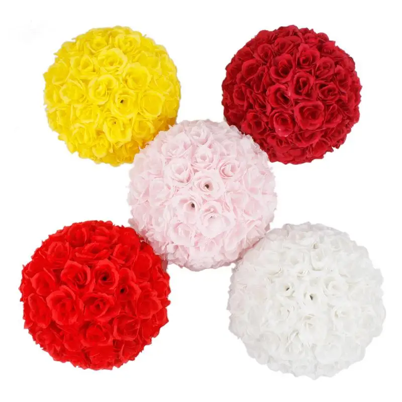 

5Pcs 25CM Artificial Flowers Flower Balls Wedding Decoration Wine Red Simulation Flower Home Decoration Accessories