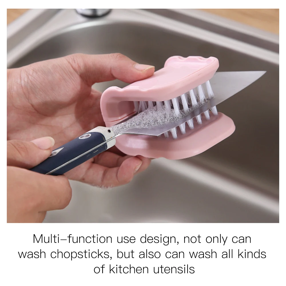 Kitchen Cutter Cutlery Utensils Chopsticks Cleaning Brush Non slip