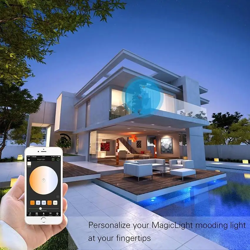 Litake мини умный Wifi потолочный светильник RGB + W AC85 265V|Потолочные лампы| |