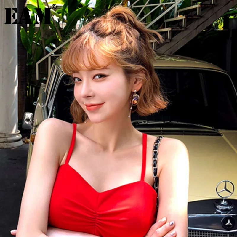 

WKOUD EAM Jewelry / 2019 New Fashion Tide All-match Asymmetric Long Round Imitation Pearl Stud Earrings Women's Accessories