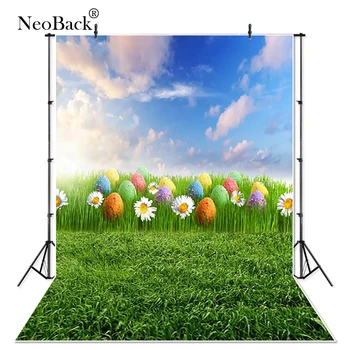 

Thin Vinyl happy easter eggs flowers meadow children baby Photography studio Backgrounds professional indoor Photo Backdrops