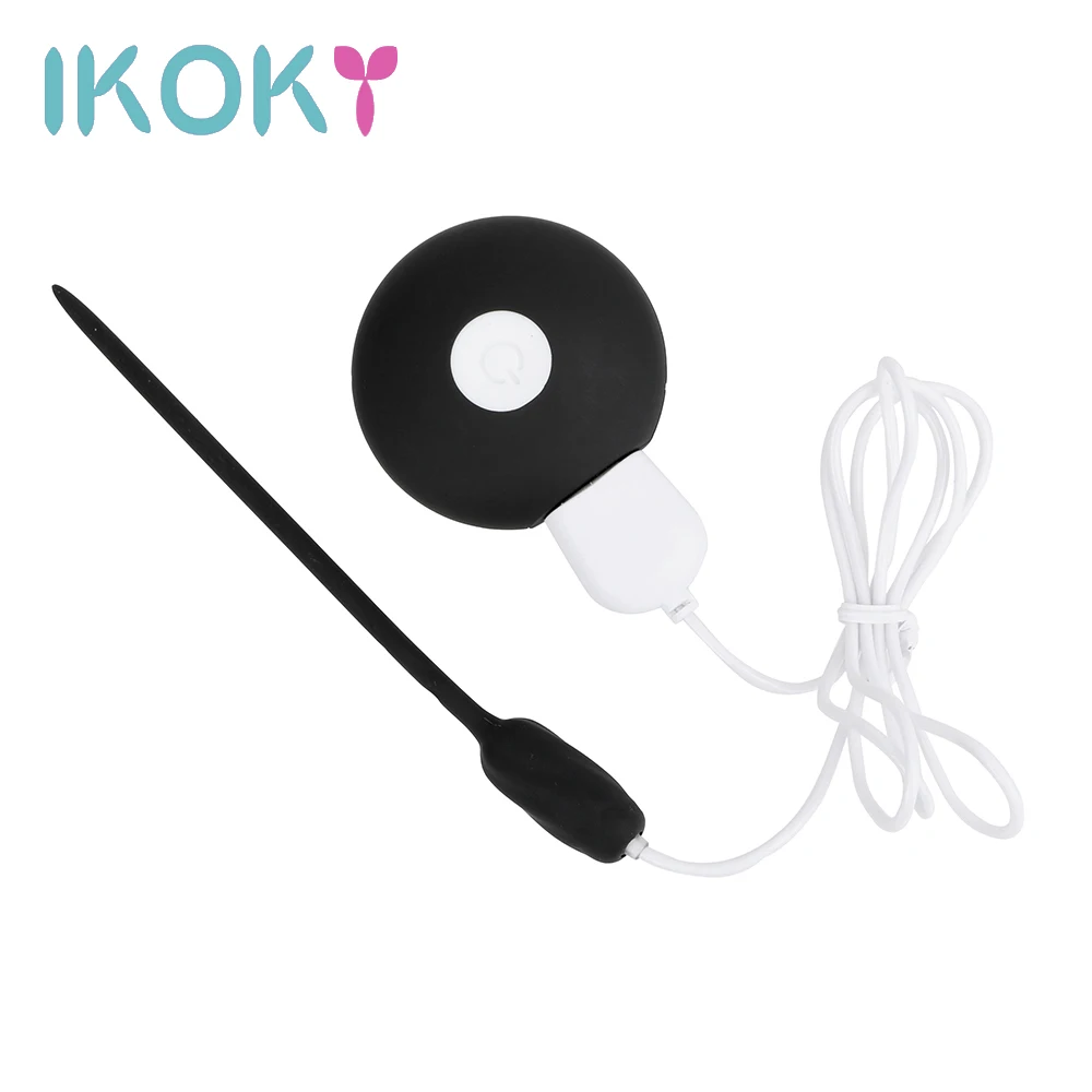IKOKY Urethral Dilators Silicone Catheter Sex Toys for Men Gay Urethral Plug Penis Plug Adult Products Vibrator 20 Frequency