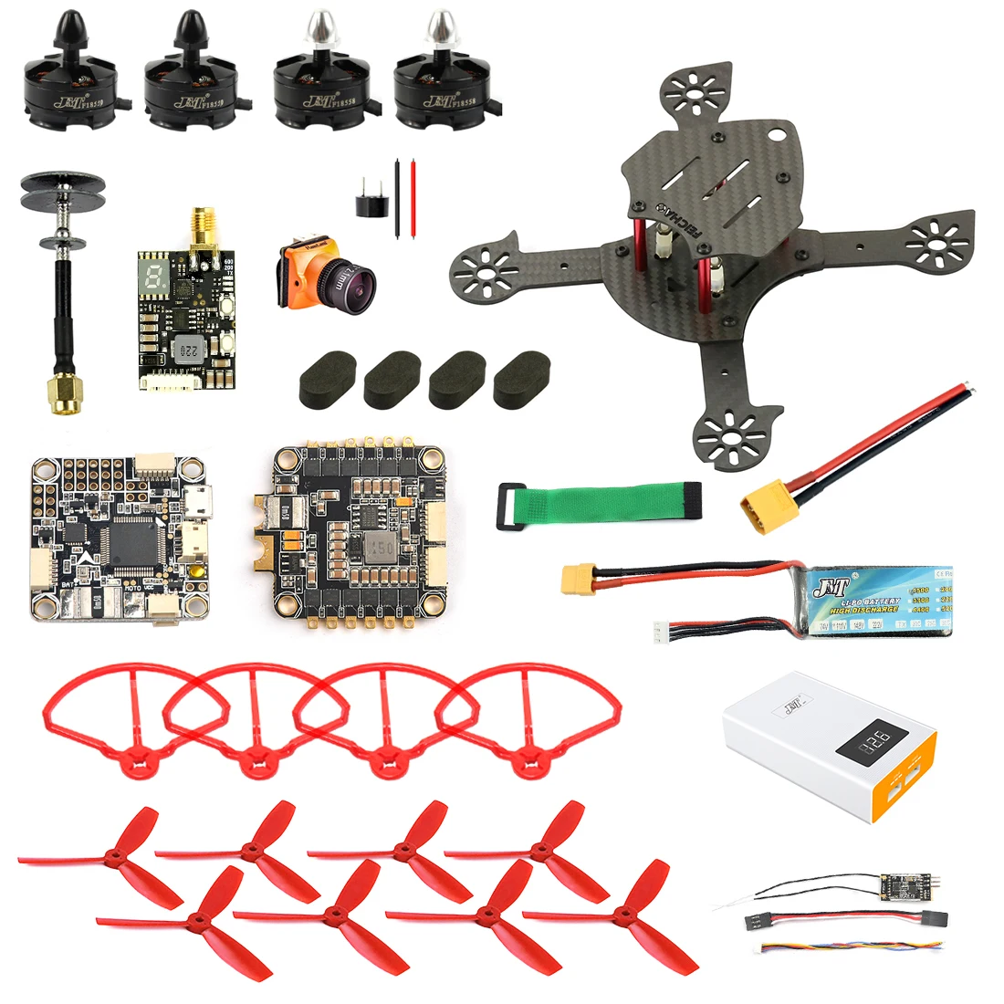 

JMT DIY FPV Racer Drone Quadcopter F4 Pro V2 Flight Control with RunCam Micro Swift 3 Camera BNF No TX 180mm Carbon Fiber Frame