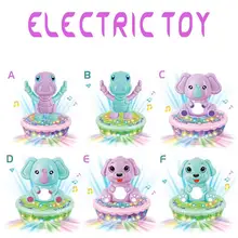 Детская электрическая звуковая и светящаяся музыкальная проекция мультяшная вращающаяся игрушка машина для детского сна кукла-компаньон автомобиль(без аккумулятора