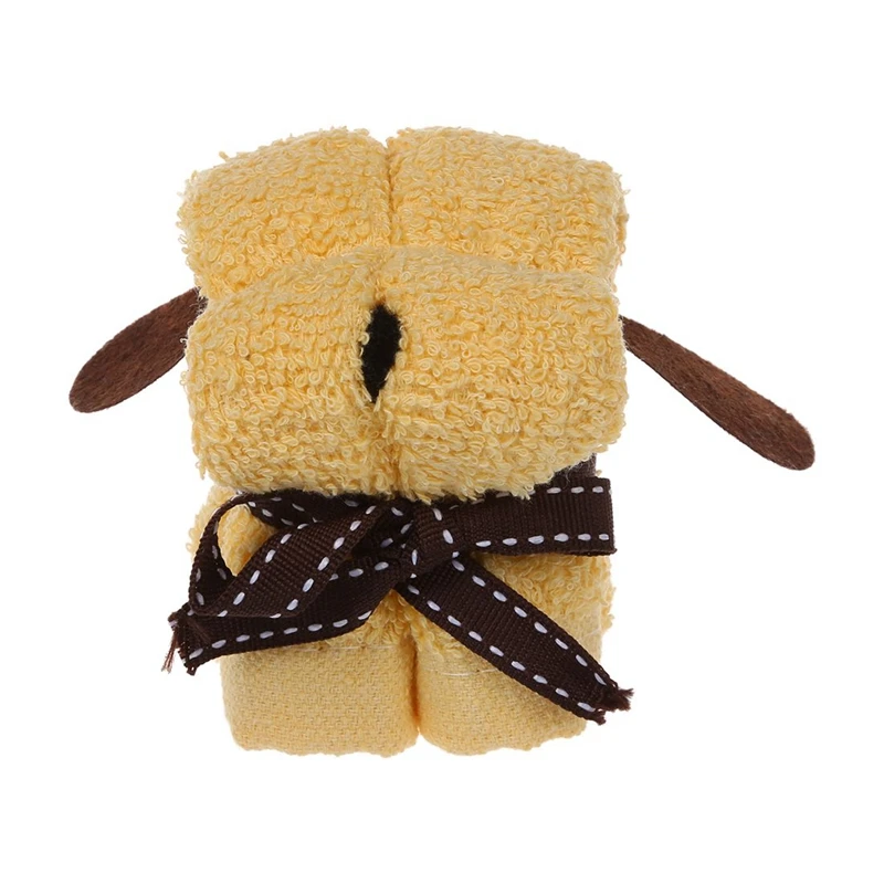 

Mini Yellow Dog Shaped Soft Cotton Cartoon Face Towel