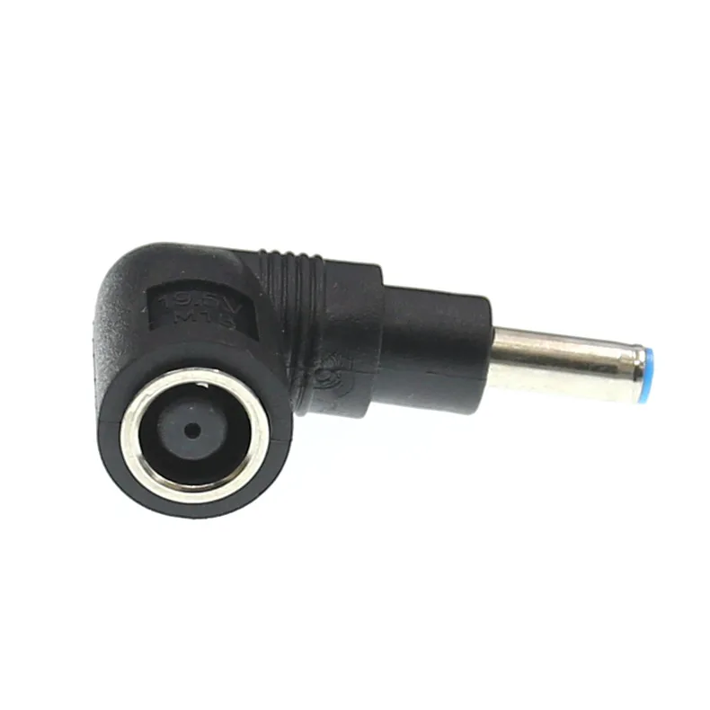 

90 Degree Elbow Power Converter Connector 7.4*5.0mm to 4.5*3.0mm Adapter 19.5V for DELL HP Tablet Black