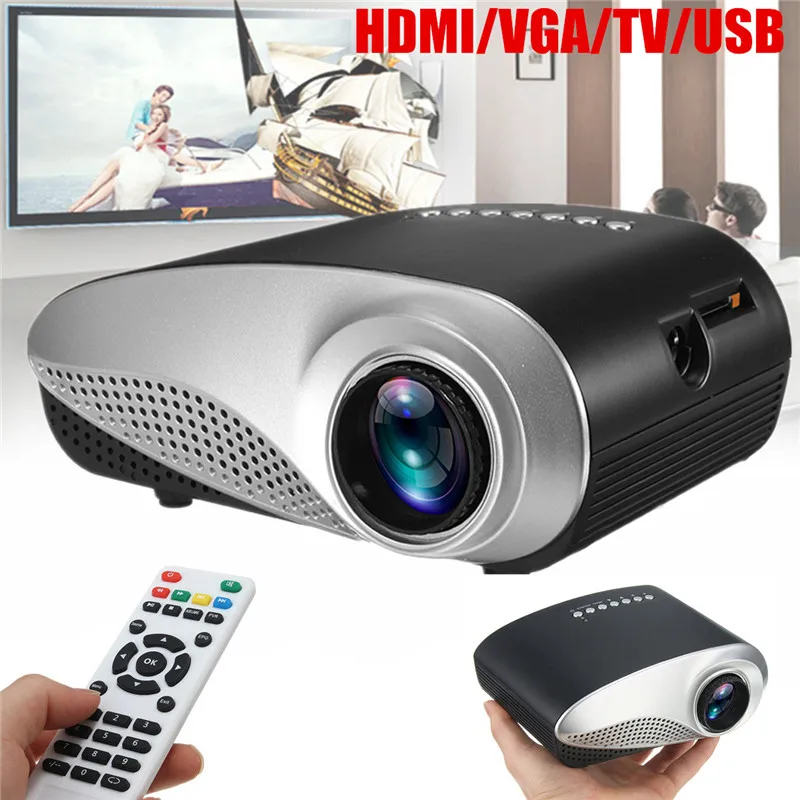 Mini Home Cinema Mini Portable 1080P 3D HD LED Projector Multimedia Home Theater USB VGA HDMI TV