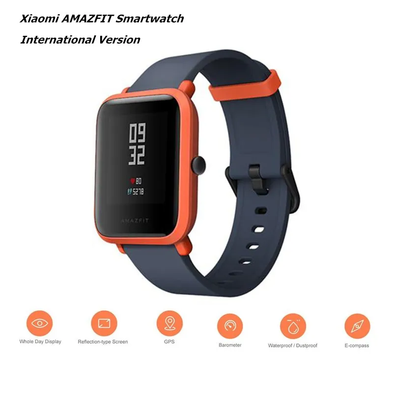 

Xiaomi Mijia Amazfit Bip Smart Watch Pace GPS Tracker Fitness IP68 Waterproof Heart Rate Monitor For Mobile Phone MI Sport Watch