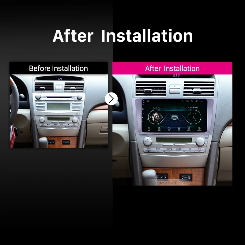 Flash Deal Harfey 9" HD touchscreen for TOYOTA CAMRY 2007 2008 2009 2010 2011 Radio Android 8.1 GPS Car Stereo with Bluetooth WiFi 3G 5