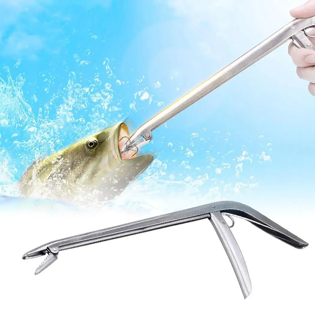 

Portable Stainless Steel Fish Gripper Fishing YT1018 Control Fishing Pliers Tools Geometric Nylon Bag
