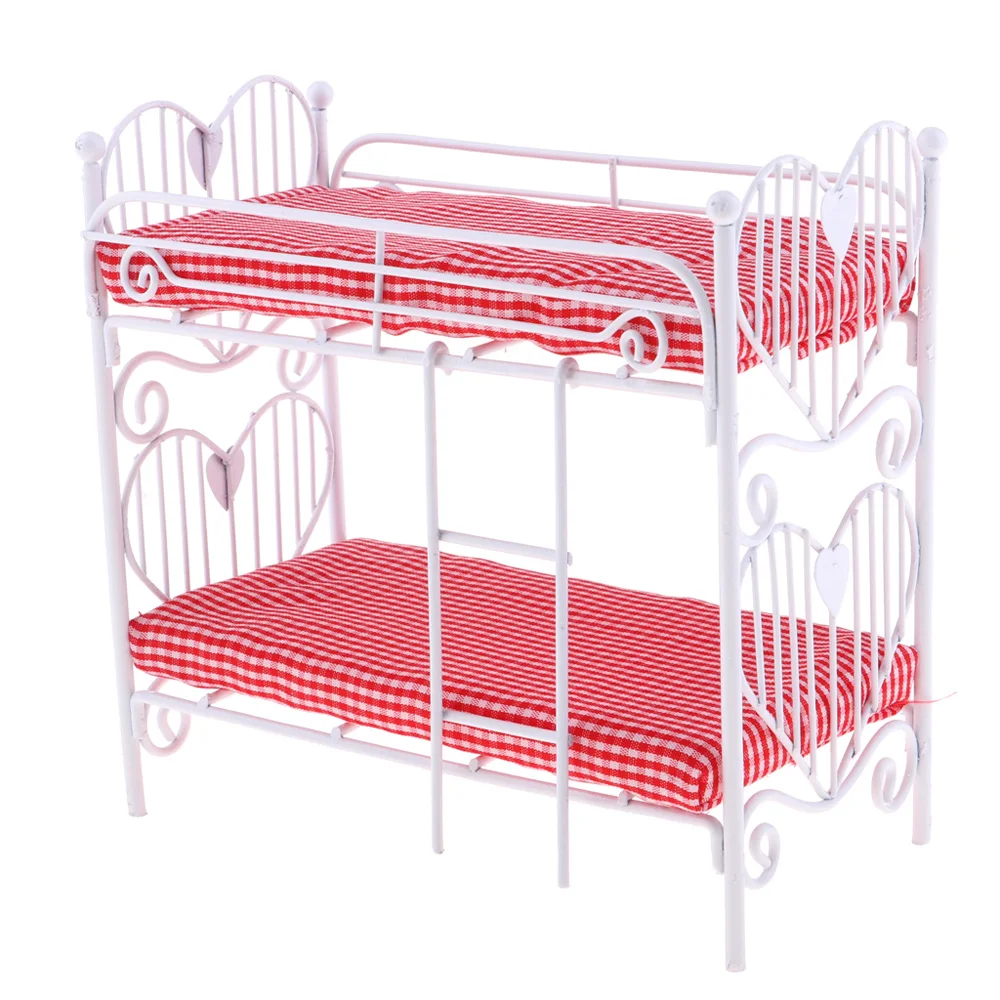

1:12 Miniature Bunk Bed Toy for Dolls House Furniture DIY Accessory Decor
