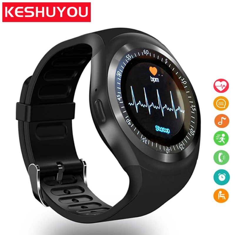 KESHUYOU Sport smart watch TS1 Heart Rate monitor Passometer relogio smart watch men Support SIM TF Card for android phone KESHUYOU Sport smart watch TS1 Heart Rate monitor Passometer relogio smart watch men Support SIM TF Card for android phone