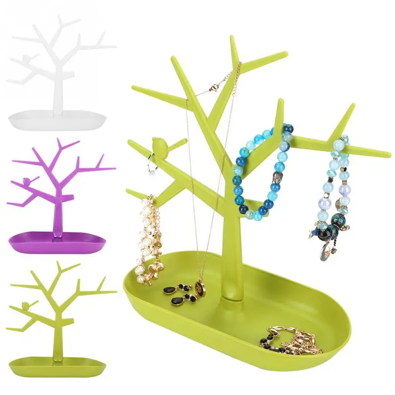 

Detachable Jewelry Earrings Bracelet Ring Necklace Display Stand Organizer Show Bird Tree Jewelry Keychain Rack Organizer