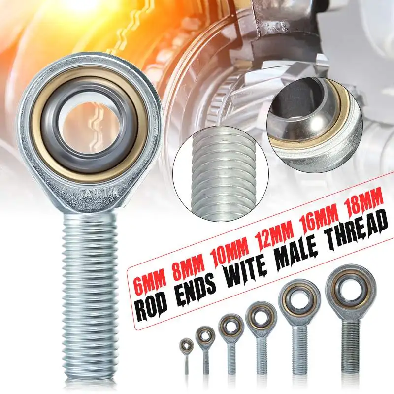 

6mm-18mm Male Thread Rod End Joint Bearing SA6T/K-SA18T/K Spherical Oscillating Bearing CNC Parts